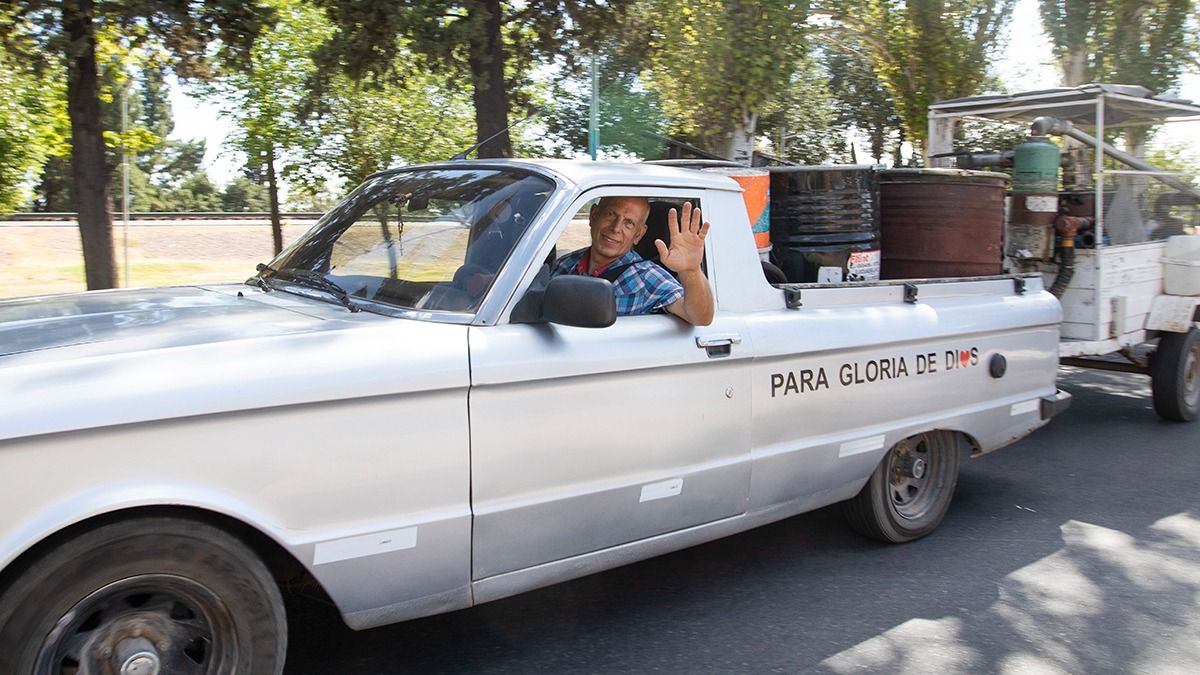 Durante su paso por Mendoza, en 2022. Quedó encantado con la gente.