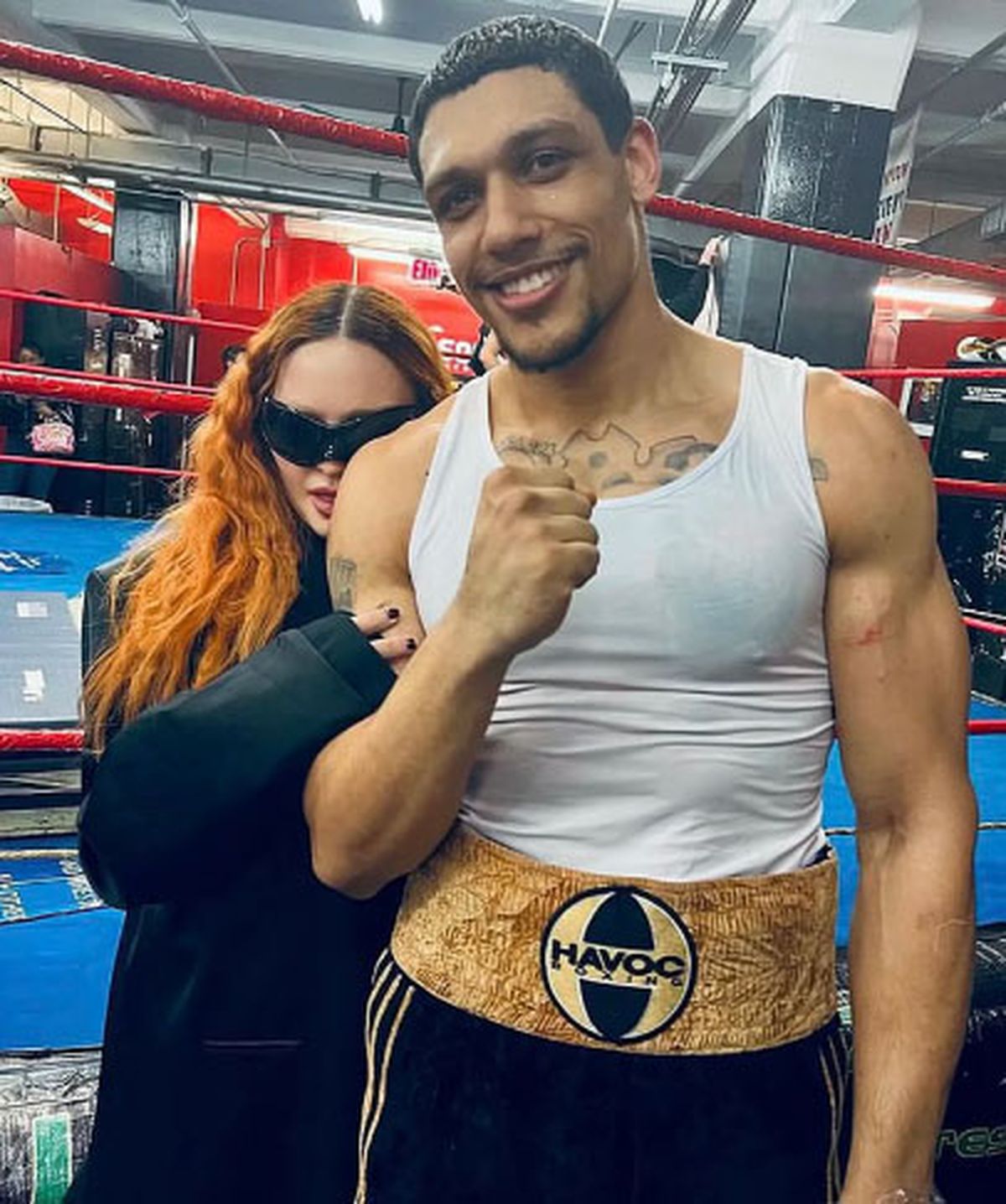 Madonna y Josh Popper, un entrenador de boxeo de 29 años.