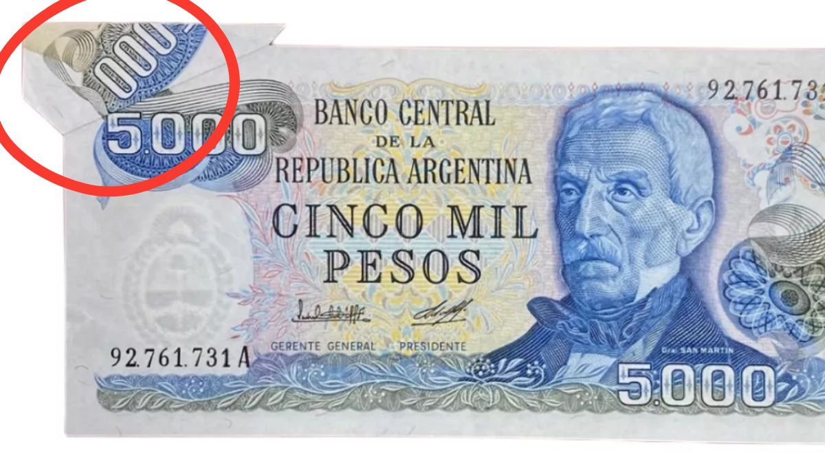 El billete argentino de cinco pesos que puede darte más de $300.000: a qué se debe El billete argentino de cinco pesos que puede darte más de $300.000: a qué se debe