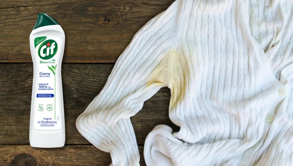 Cómo quitar las manchas de transpiración de las remeras usando Cif
