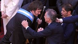 Javier Milei, Mauricio Macri y Axel Kicillof.