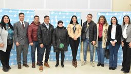 Aumento salarial: Flor Destéfanis luego del acuerdo junto con los representantes sindicales.&nbsp;