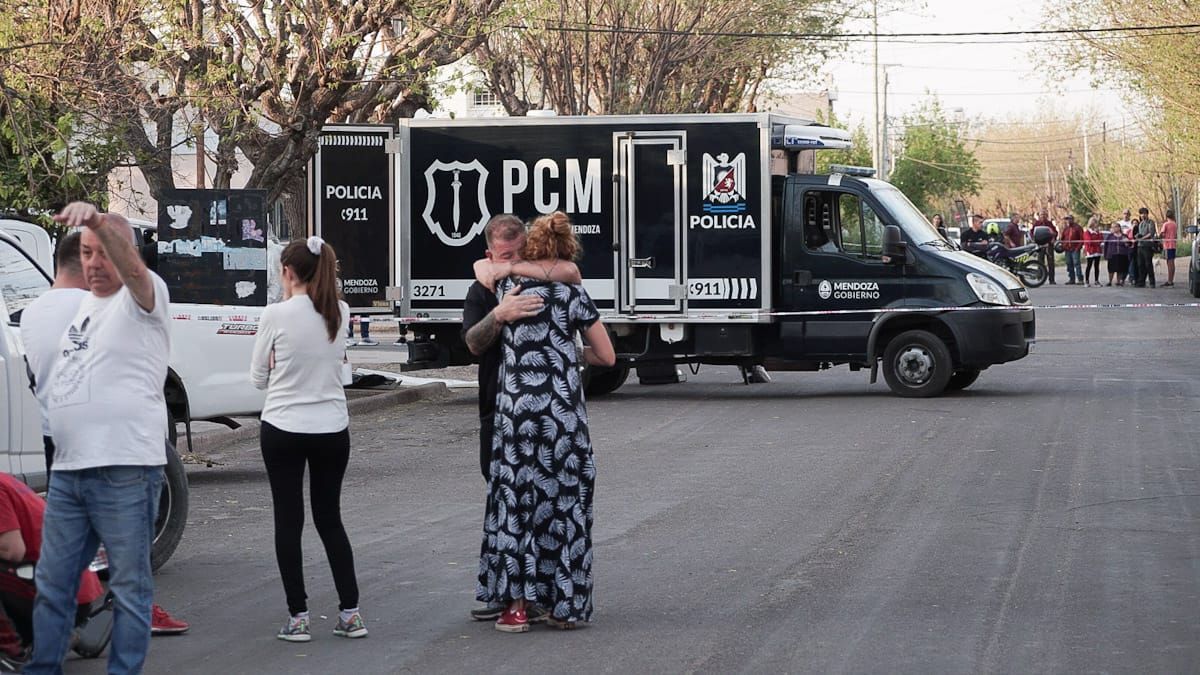 Escenas de dolor se vivieron este jueves en Guaymallén.