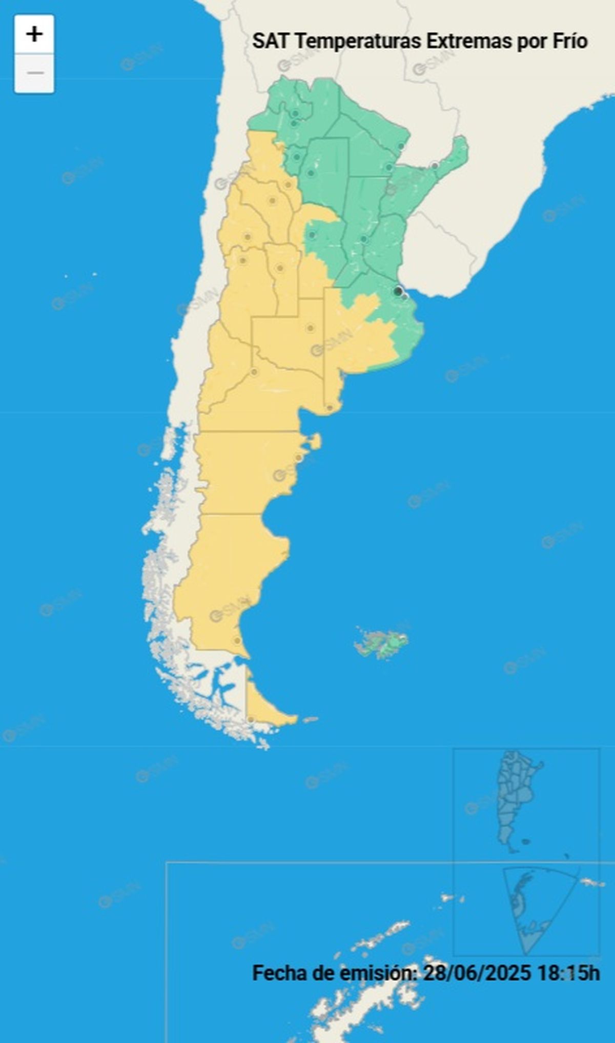 Estas son las provincias afectadas este domingo Estas son las provincias afectadas este domingo