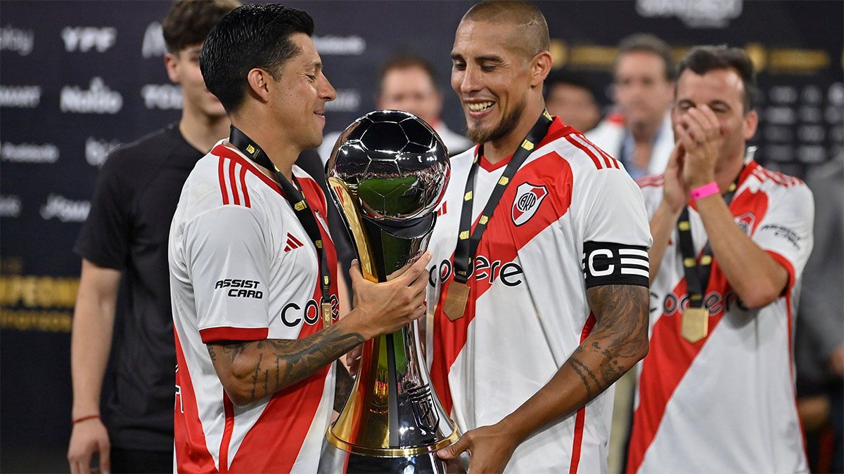 Enzo Pérez y Jonatan Maidana salieron campeones y se despidiero de River.
