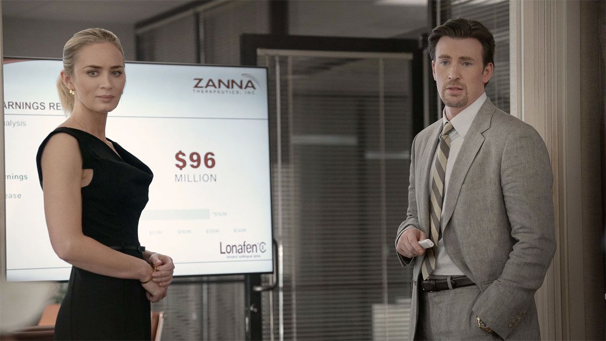 Emily Blunt y Chris Evans son los protagonistas principales de esta película de Netflix. Emily Blunt y Chris Evans son los protagonistas principales de esta película de Netflix.