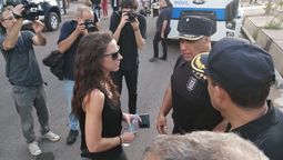 La ministra de Seguridad, Mercedes Rus, llegó al Campo Pappa para interiorizarse del resultado del mega operativo policial que llevó a 800 efectivos.&nbsp;