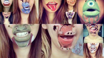 Una chica es furor en Internet por pintarse la boca con famosos personajes de Disney