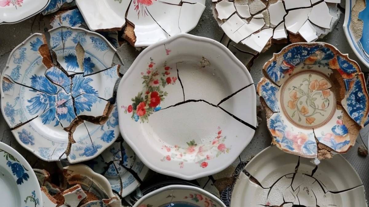 Recicla los platos de cerámica trizados o rotos y crea esta hermosa idea