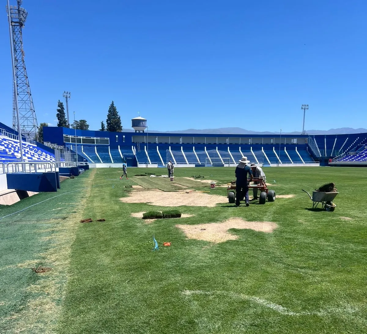 Así luce el Feliciano Gambarte a días del debut de Godoy Cruz.