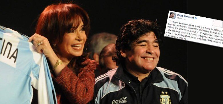 Maradona: Quiero decirles que hoy me siento más cristinista y justicialista que nunca