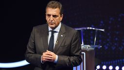 Sergio Massa, el candidato de Unión por la Patria, durante el debate presidencial.
