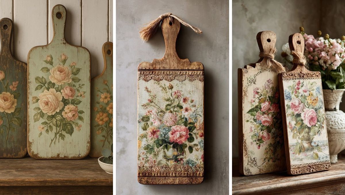 Tablas de madera de la cocina recicladas y pintadas. Tablas de madera de la cocina recicladas y pintadas.