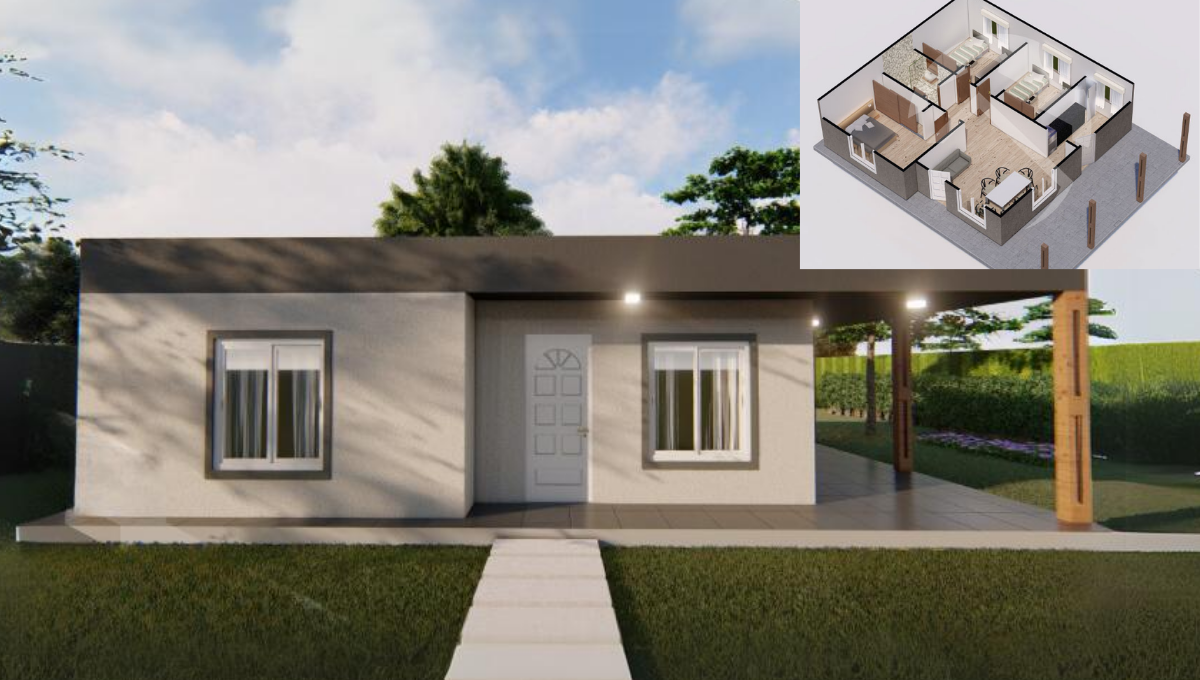 Tres dormitorios, con galería y minimalista: cómo es la casa prefabricada que se vende a 7500 dólares