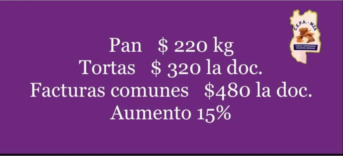 Así quedaron los precios tras el aumento del 15% el 10 de febrero pasado.