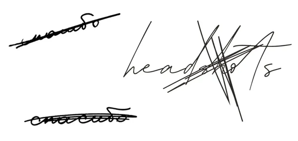 Tachar la firma es uno de los peores errores para la grafología. Tachar la firma es uno de los peores errores para la grafología.