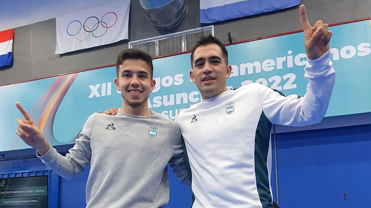 Horacio Cifuentes y Gastón Alto se coronaron campeones en el dobles de tenis de mesa de los Juegos Odesur 2022.