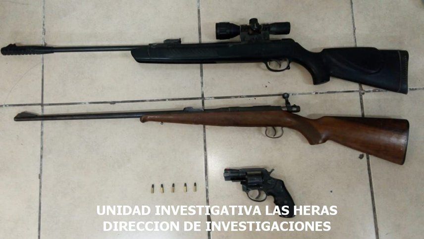 La Policía secuestró 6 armas de fuego y detuvo a 3 personas