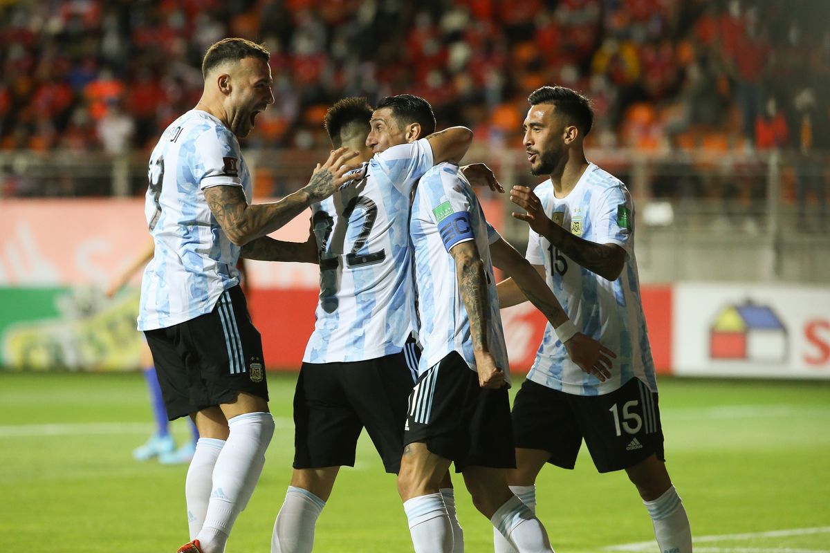 Di Mar&iacute;a hizo el primero de la Selecci&oacute;n Argentina ante Chile