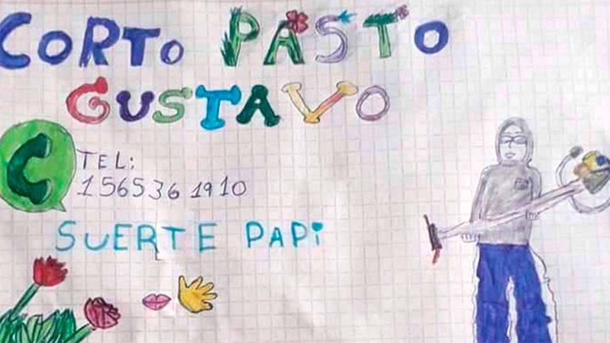 Suerte papi: el dibujo de una nena de 9 años que tuvo un inesperado final
