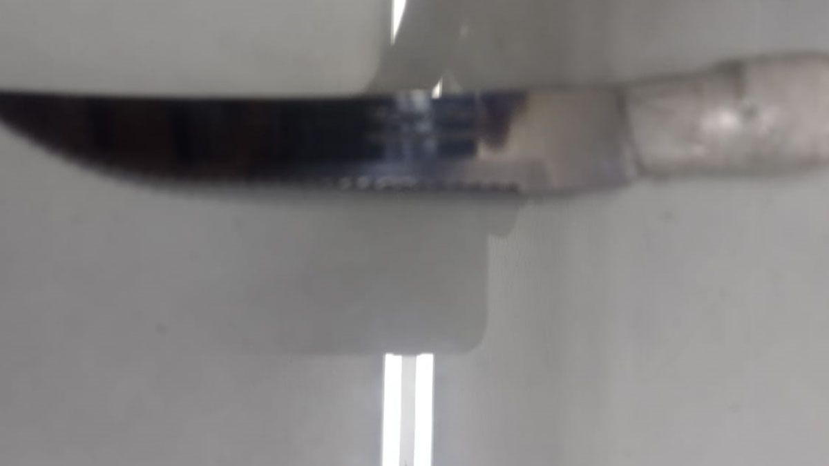 El cuchillo utilizado por los precoces delincuentes para asaltar a los dos menores en Guaymallén