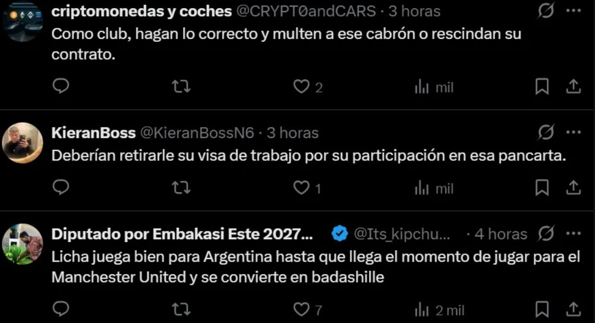 En Inglaterra opinan que le deber&iacute;an sacar la VISA a Lisandro Mart&iacute;nez.