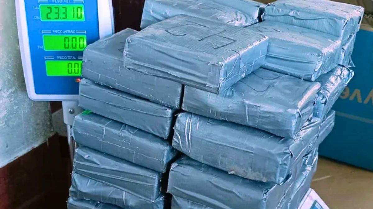 Parecía una familia que se iba de vacaciones pero en las laterales del auto encontraron 23 kilos de cocaína