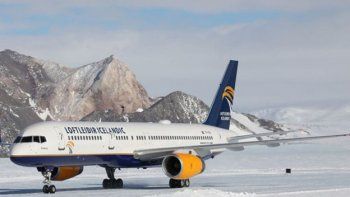 Así aterrizó en La Antártida el primer Boeing 757