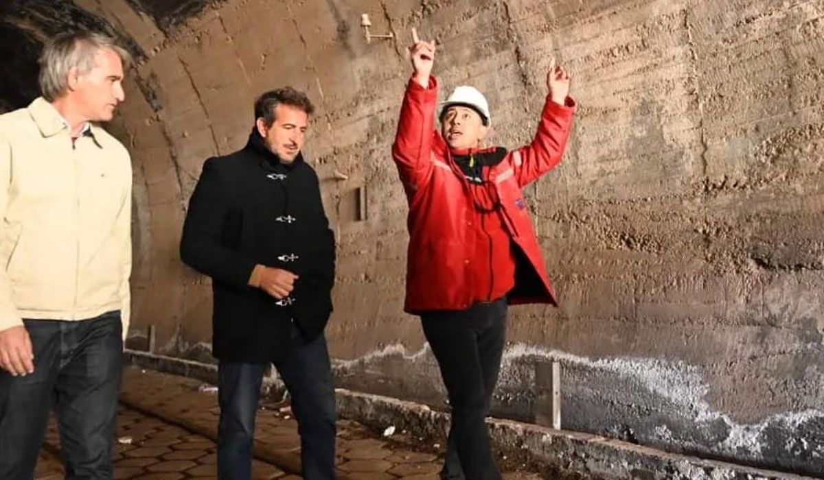 Gabriel Katopodis ya visitó el Túnel Caracoles junto al ministro de Obras Públicas de la Provincia, Mario Isgro.