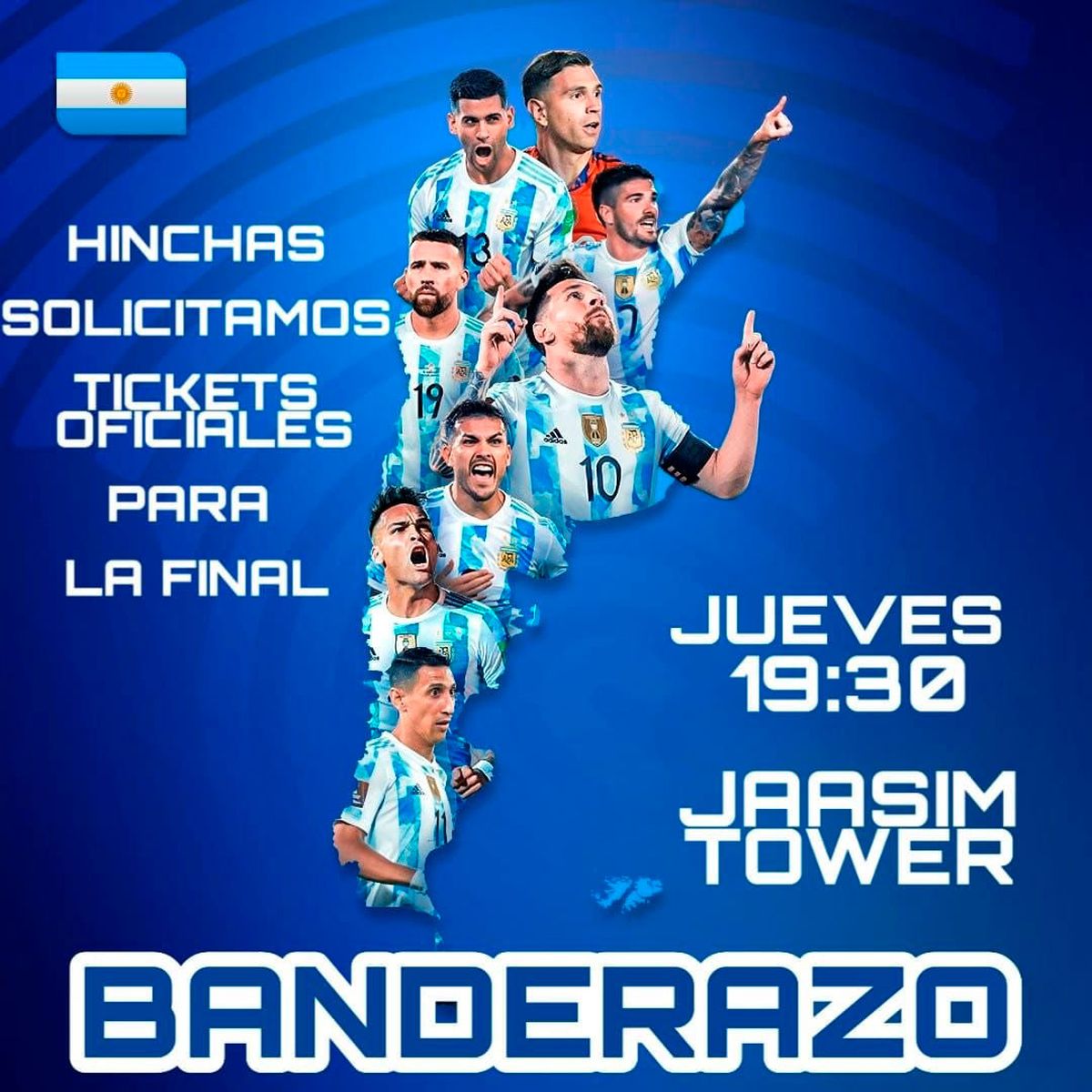 El flyer que se viralizó por los grupos de Whatsapp entre los hinchas argentinos que están en el Mundial Qatar 2022.