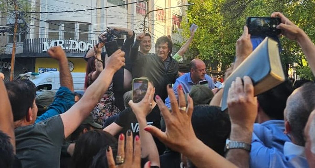 El presidente Javier Milei en su visita a Mendoza en octubre pasado.