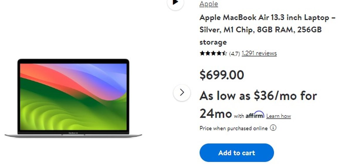 La computadora de Apple que Walmart tiene en oferta. La computadora de Apple que Walmart tiene en oferta.