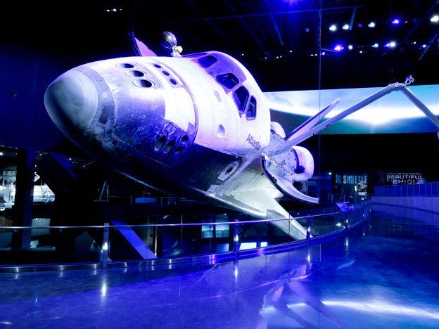 El último transbordador espacial que voló, en exposición