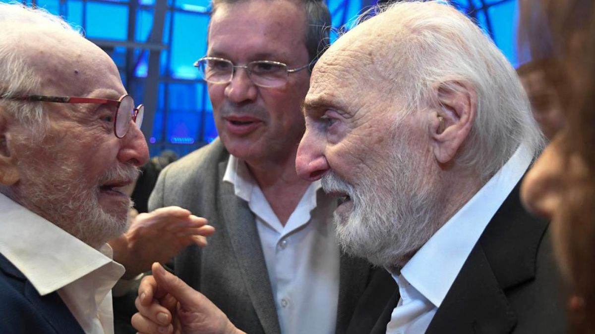 El reencuentro de Pepe Soriano con Héctor Alterio, dos figuras salientes del cine argentino El reencuentro de Pepe Soriano con Héctor Alterio, dos figuras salientes del cine argentino