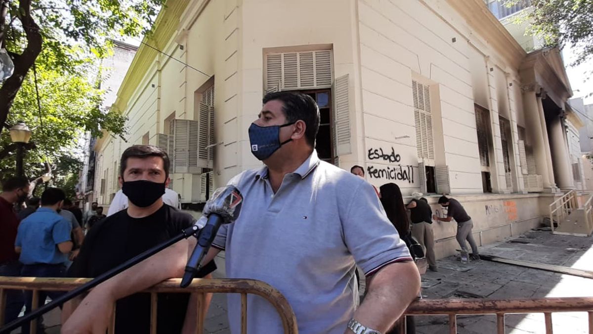 Mario Abed habló de los daños que sufrió el edificio de la Legislatura luego de la marcha en la que se pidió Justicia por Florencia.