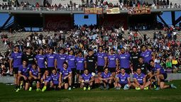Los Pumas, con la gente, en el Kempes.