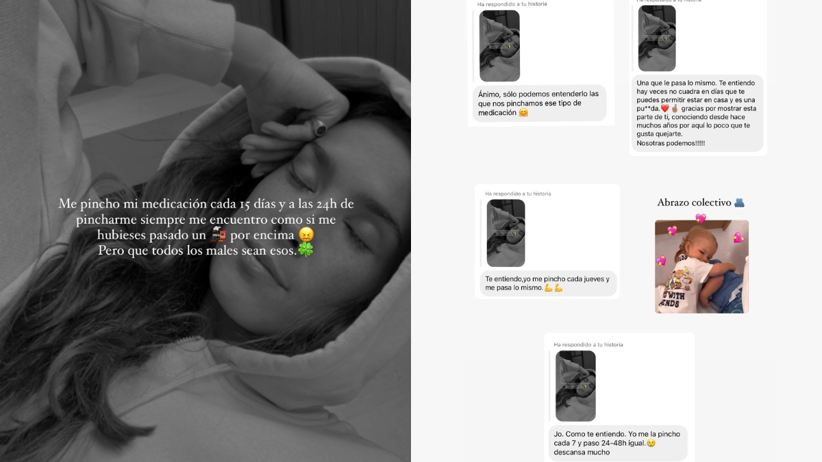 La inflencer expresó con un emoji como se siente cada vez que se pincha. La inflencer expresó con un emoji como se siente cada vez que se pincha.