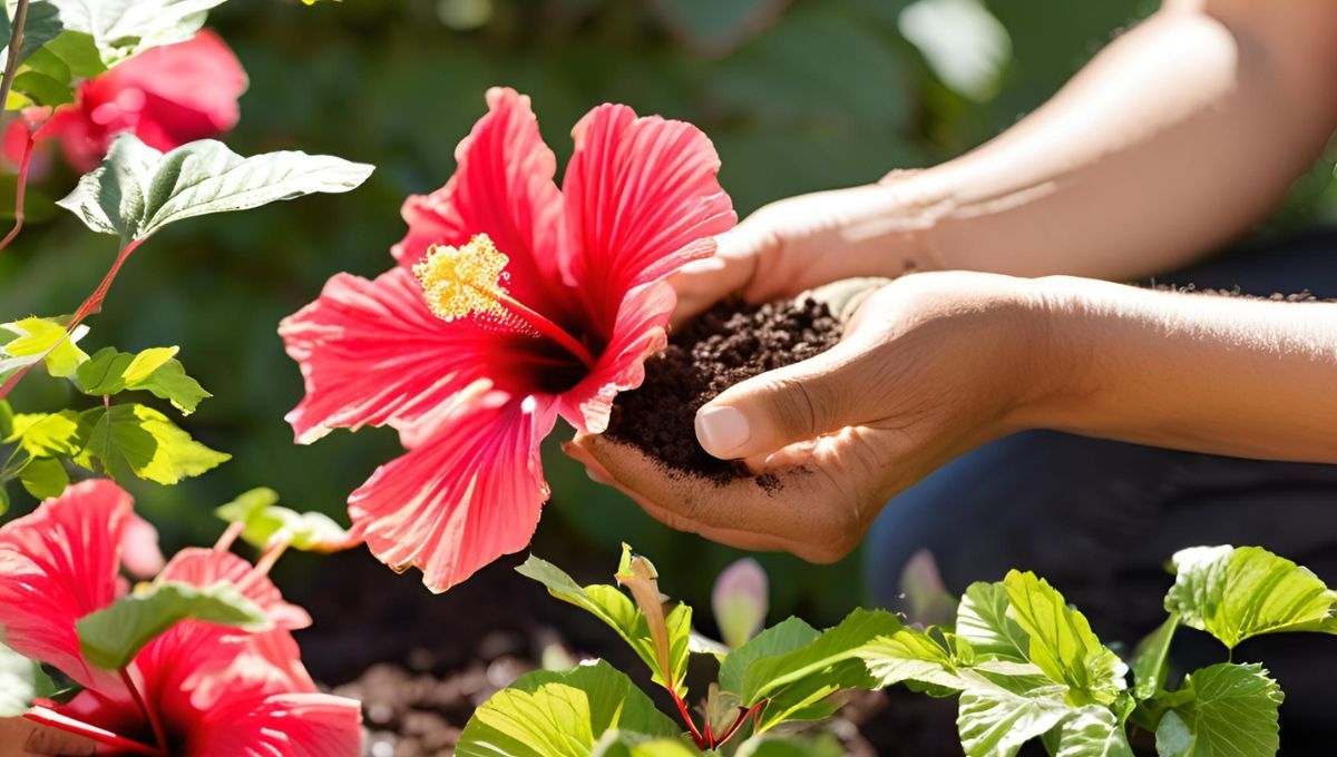 La flor de hibiscus de que da miles de flores