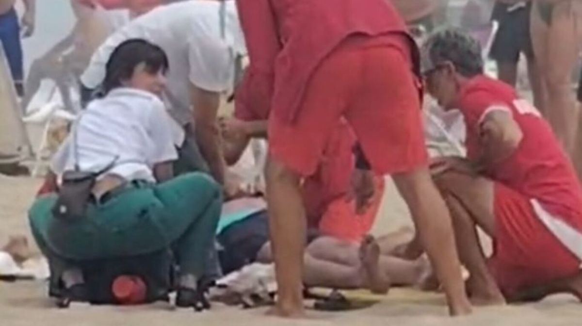Alérgico. Un turista argentino fue picado por una avispa y los guardavidas le salvaron la vida.&nbsp;