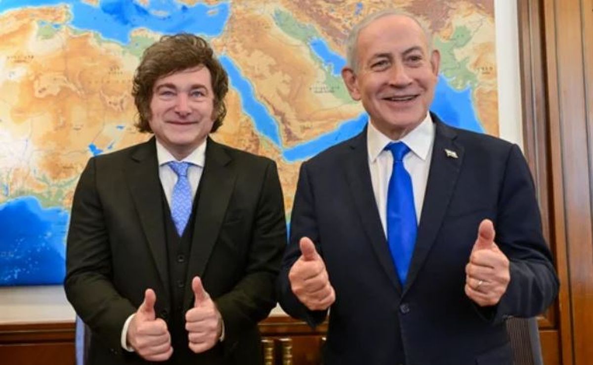 Javier Milei firmó en Israel con Benjamin Netanyahu los 