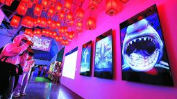 Visitantes admiran las obras en una muestra de criptoarte realizada en Beijing, en marzo del año pasado. QUAN YAJUN / PARA CHINA DAILY