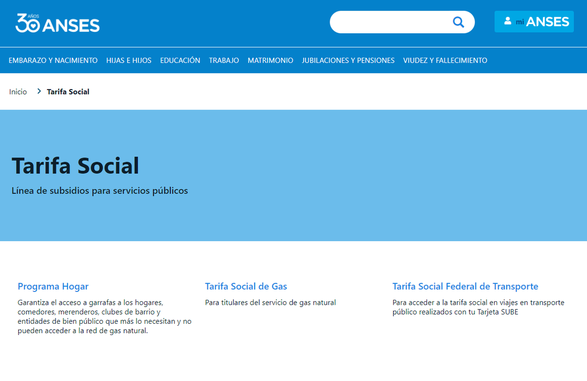 A través de ANSES se puede acceder a la Tarifa Social Sube.