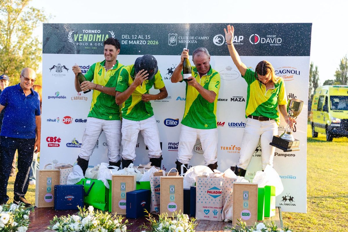 El festejo habitual de Los Sauces en el Vendimia de polo.