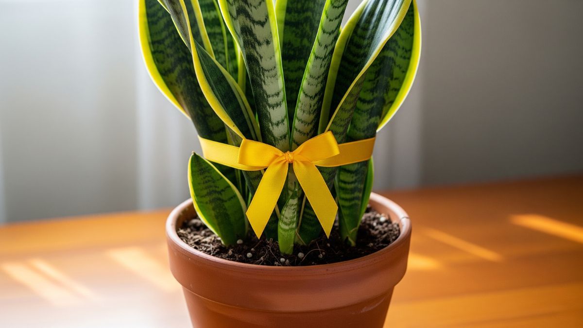 Por esta razón tu sansevieria debe tener una cinta amarilla en sus hojas.