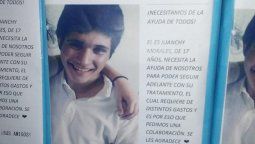 Piden ayuda para un adolescente de Urdinarrain que está internado en Paraná