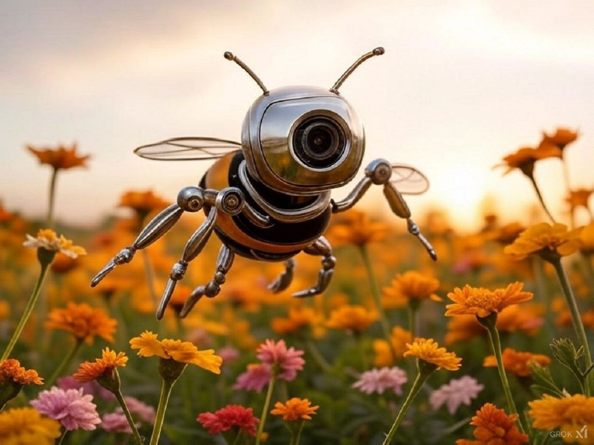 Estos robots podrán realizar tareas que actualmente hacen las abejas. Imagen ilustrativa