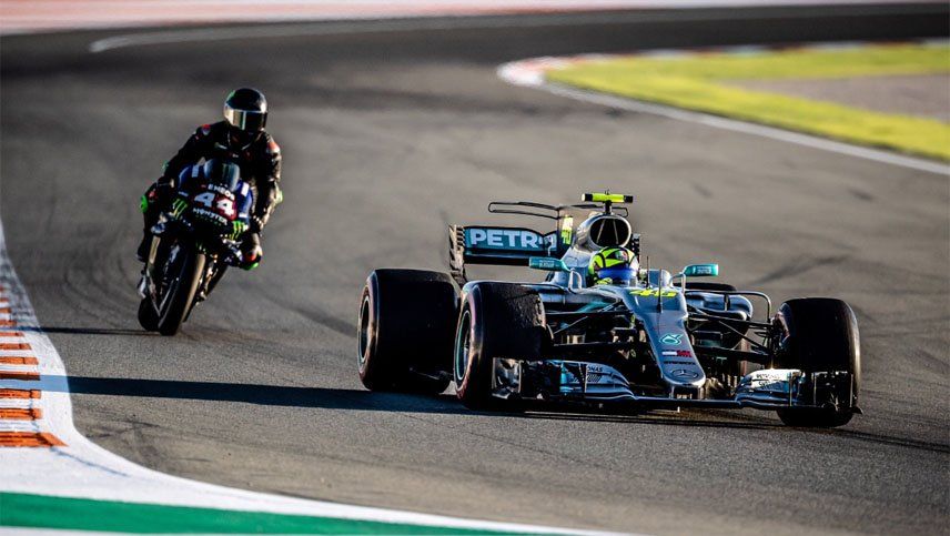 Histórico: El intercambio de vehículos entre Valentino Rossi y Lewis Hamilton