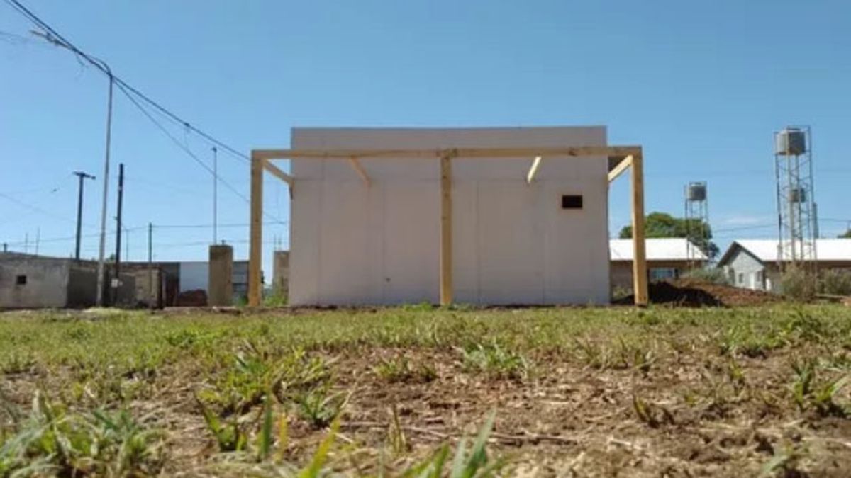 Este modelo de casa prefabricada viene con una pérgola incluida. Este modelo de casa prefabricada viene con una pérgola incluida.