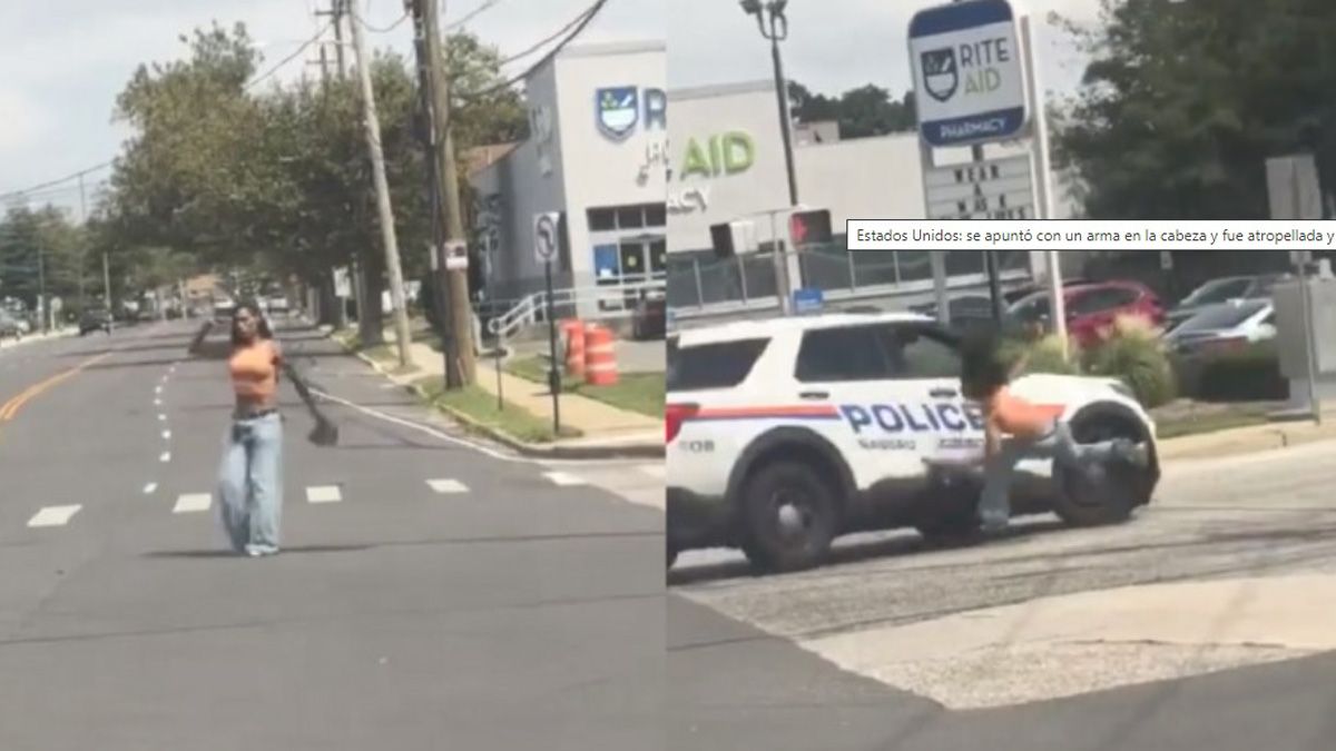 Video: se apuntó con un arma en la cabeza y fue atropellada y detenida por la Policía de Estados Unidos