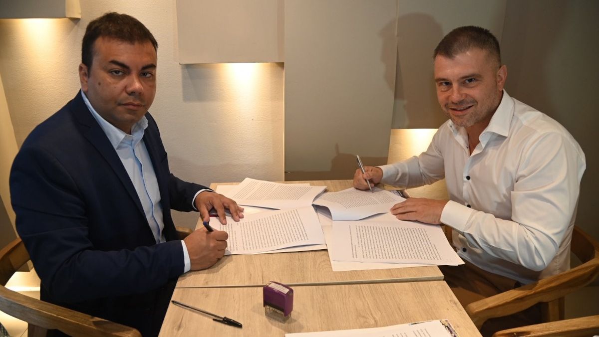 El intendente de Las Heras, Francisco Lo Presti (izquierda); junto a su par de Godoy Cruz, Diego Costarelli.